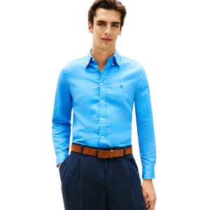 Tommy Hilfiger Regular Fit Linen Blend Button-Down Shirt